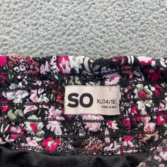 SO Girls Skirt Size XL (14/16) Floral Pull On Ruffled A Line Mini,Lined - Picture 3 of 7